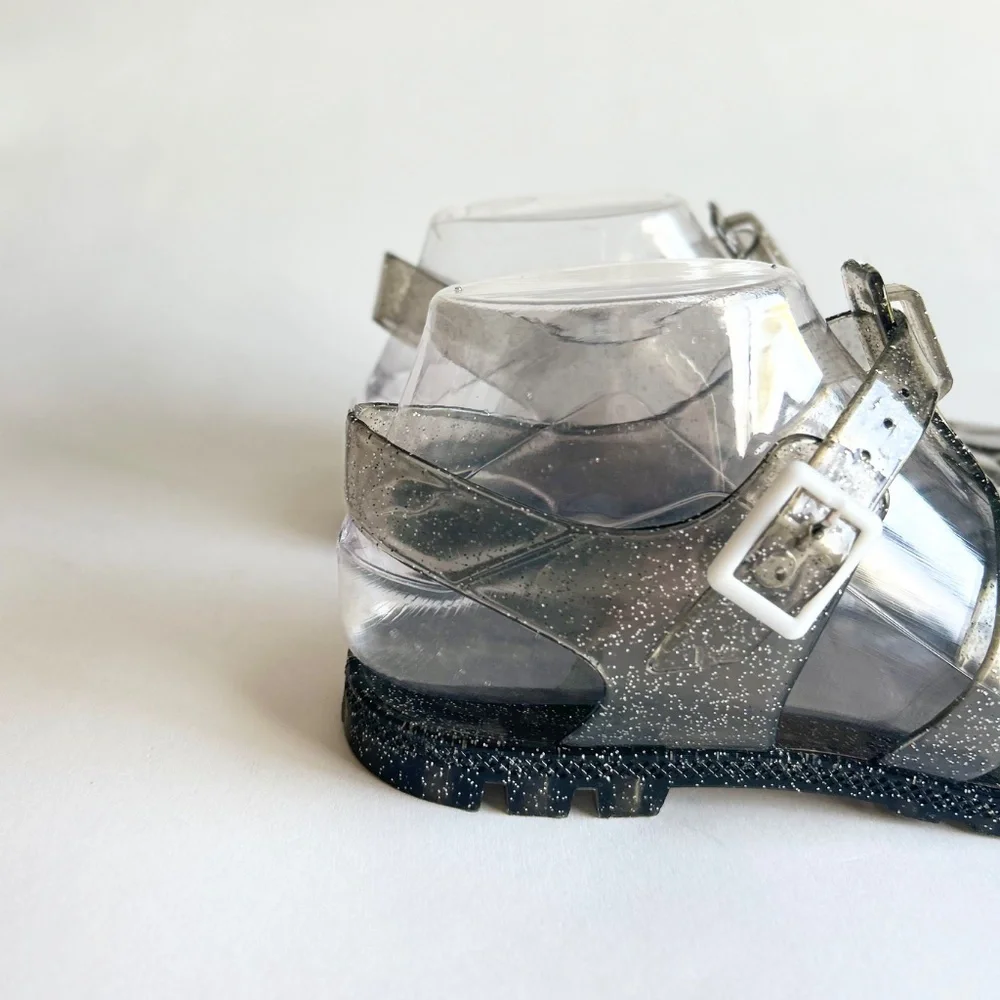Unbranded Transparent Silver Jelly Ankle Strap Sandals size 6 - Picture 12 of 14